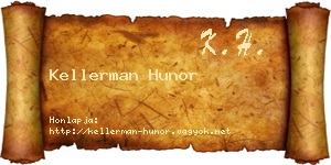 Kellerman Hunor névjegykártya
